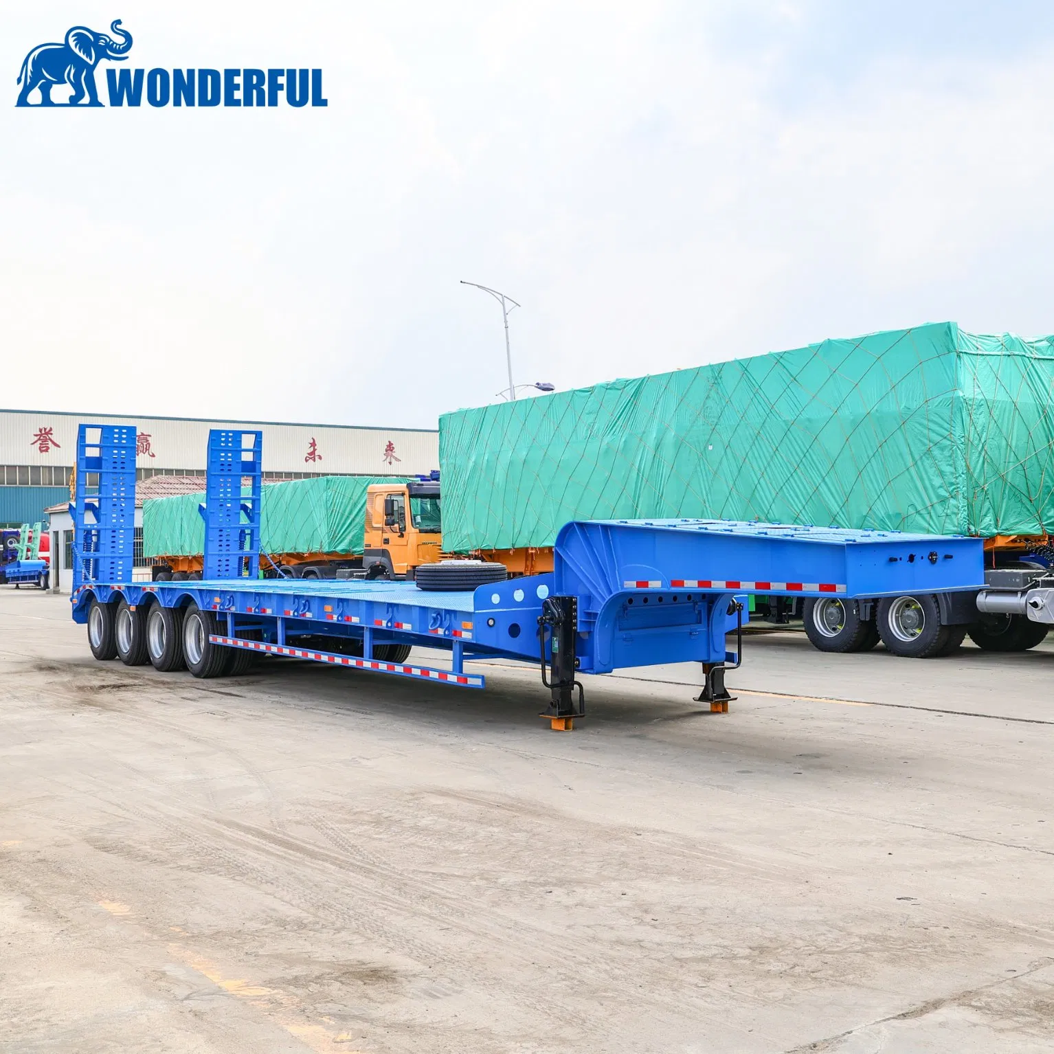 2025 Extendable Lowboy Custom Dimension Heavy Duty Multi Lines Hot Sale Hydraulic Modular 3 4 5 6 7 8 Axles Flat Low Bed Lowbed Truck Semi Trailer