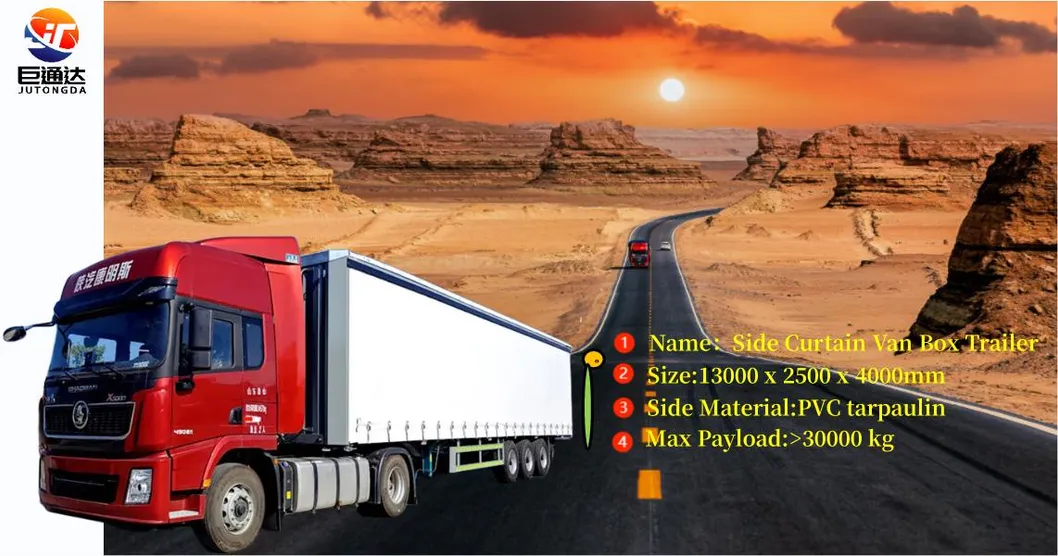 3 Axles Curtain Side Semi Trailer