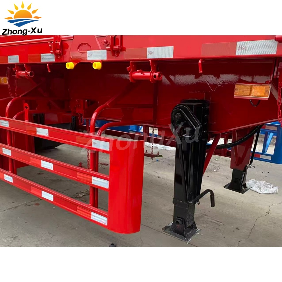 3 Axles Drop Side Board/Sidewall Tri Axle Trailer with Side Wall Grain Cargo/ Food Transport Truck Semi Trailer