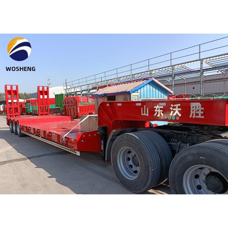 Best Selling 3/4/5/6/7/8 Axle 80t100tons Stretchable Gooseneck Hydraulic Ramp Low Loader/Lowbed/ Lowboy Low Bed Truck Trailer for Earth Mover Transport