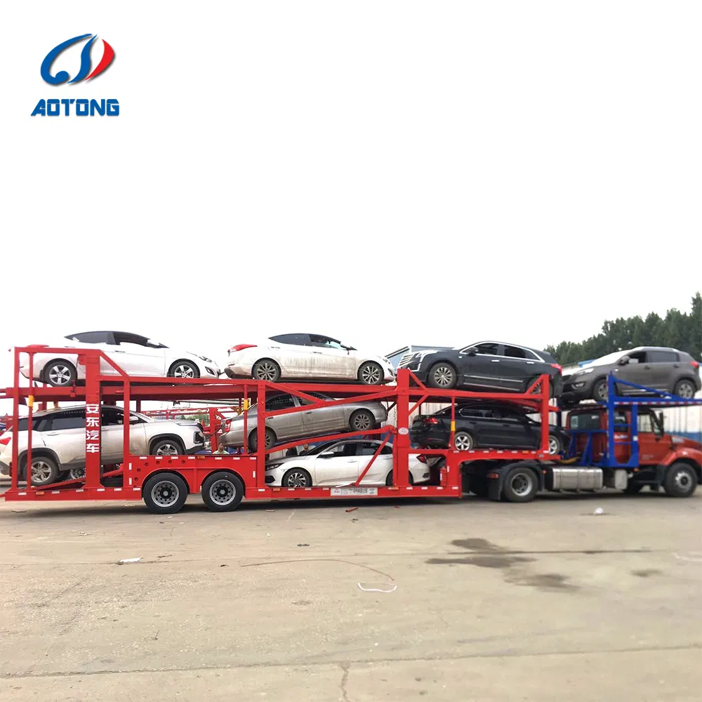 2axle 3axle 4axle Car Transport Hauler Semitrailer Car Carrier Delivery Double Deck Truck Trailer