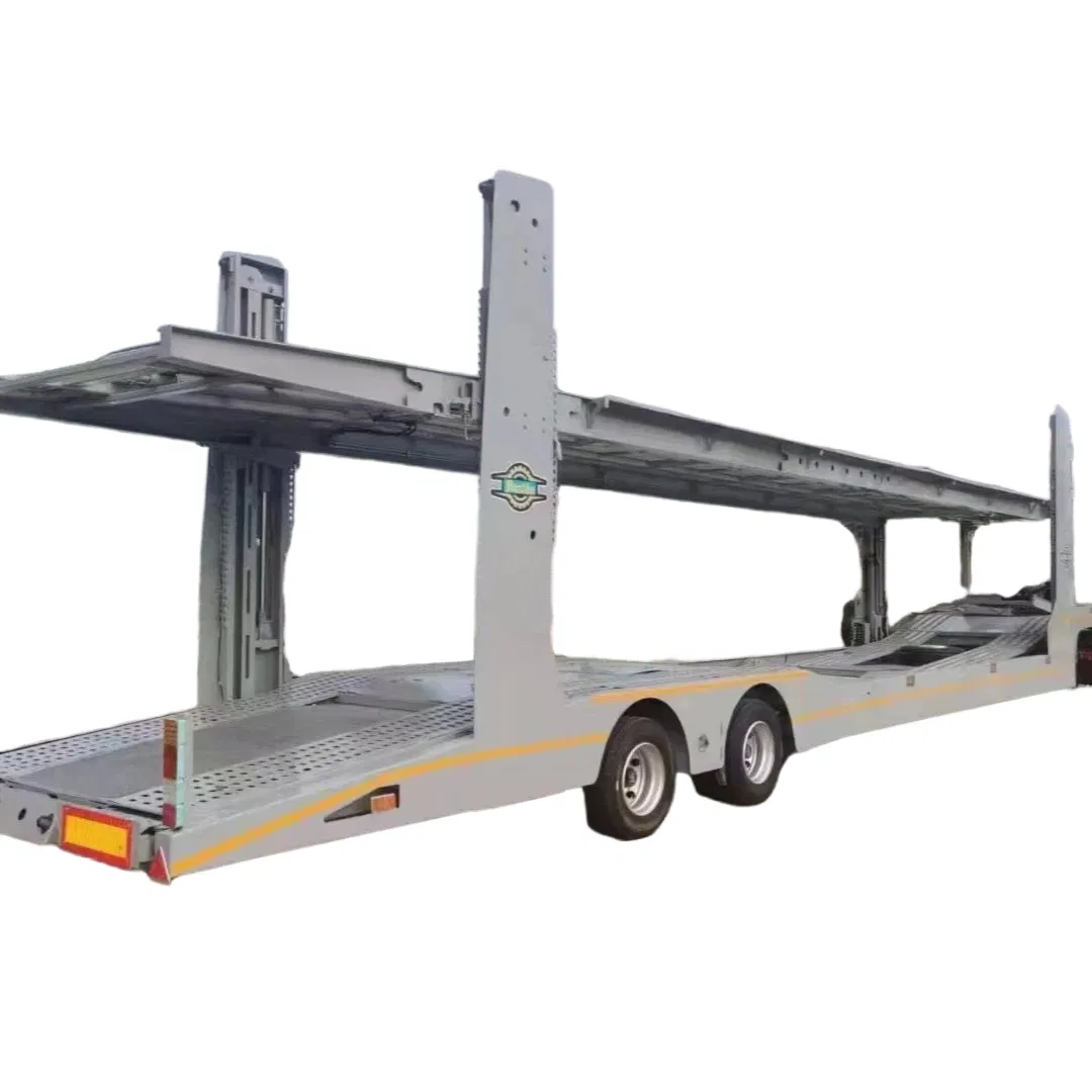 High Quality 2/3axles Industrial Double Deck Hydraulic Lifting SUV Car Carrier Transport Utility Trailer Hualer 3/6/8/10 Cars Transport Semi Trailer for Sale