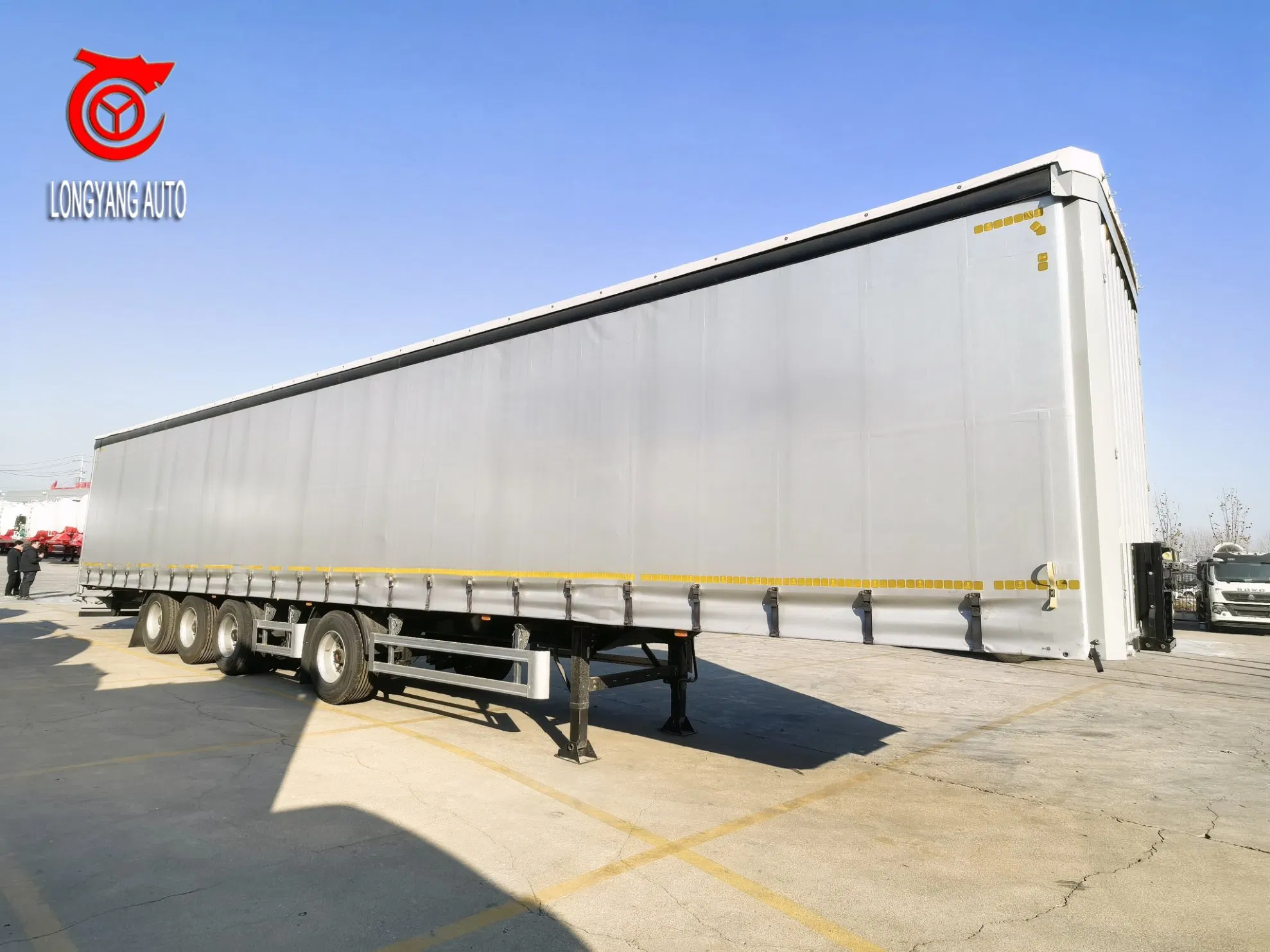 130 Ton Dry Customizable Flexible and Fast Loading and Unloading Van/Box Type Curtain Electric Manual Drop Side Truck Curtain Semi Trailer