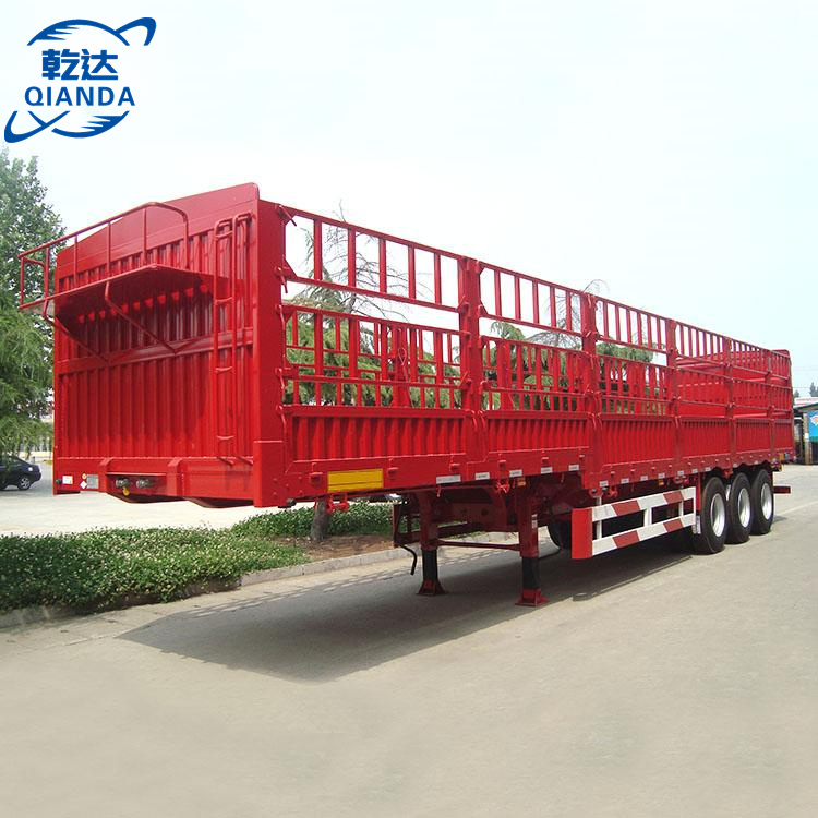 Factory Price Tri-Axle Bulk Cargo 30t 50t Dry Cargo Carrier Fence Side Wall Van Cargo Truck Trailers Semitrailer Trailers