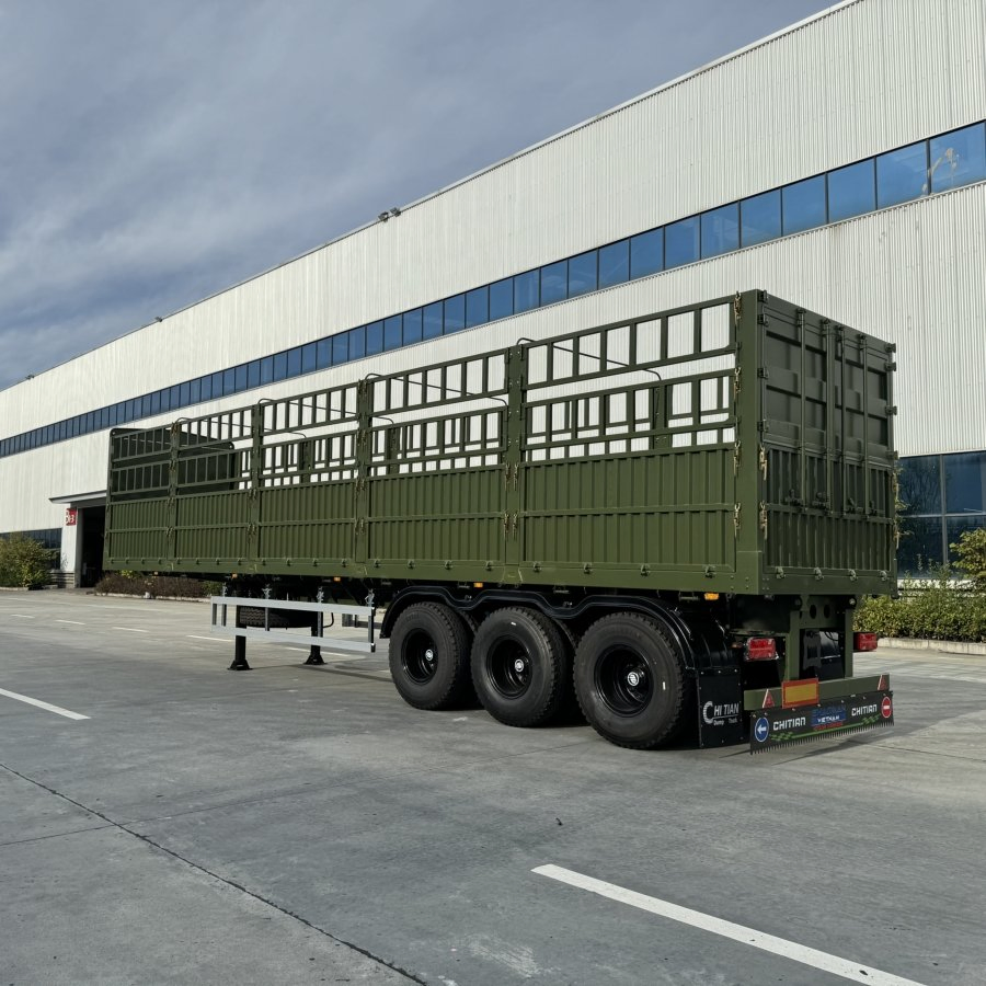 OEM Custom Drop-Side Wall Fence Semi Truck Trailer Used for Agricultural and Produce Transport