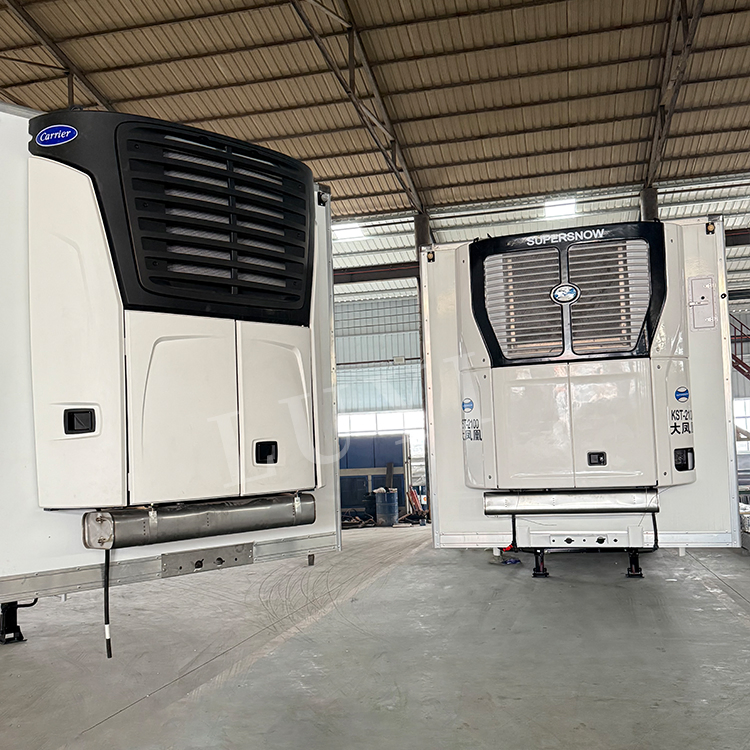 Factory 50 T Trailers 3 Axle Refrigerator Truck Dry Van Cargo Refrigerated Trucks Box Semi Trailer