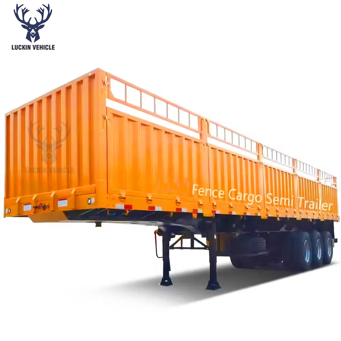 Factory Price China 3 Axles Side Wall Bulk Cargo Transport Drop Side Cimc Livestock Fence Sidewall Semi Truck Trailer for Sale Ethiopia