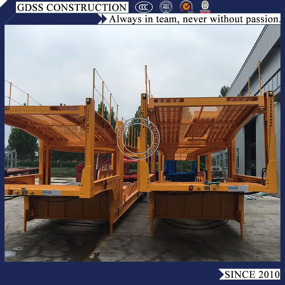 2/3 Axles Frame Tandem Utility Galvanized Lowbed Heavy Duty Car Transport Hauler Carrier Transportation Truck Travel Transporter Box Semi Trailer