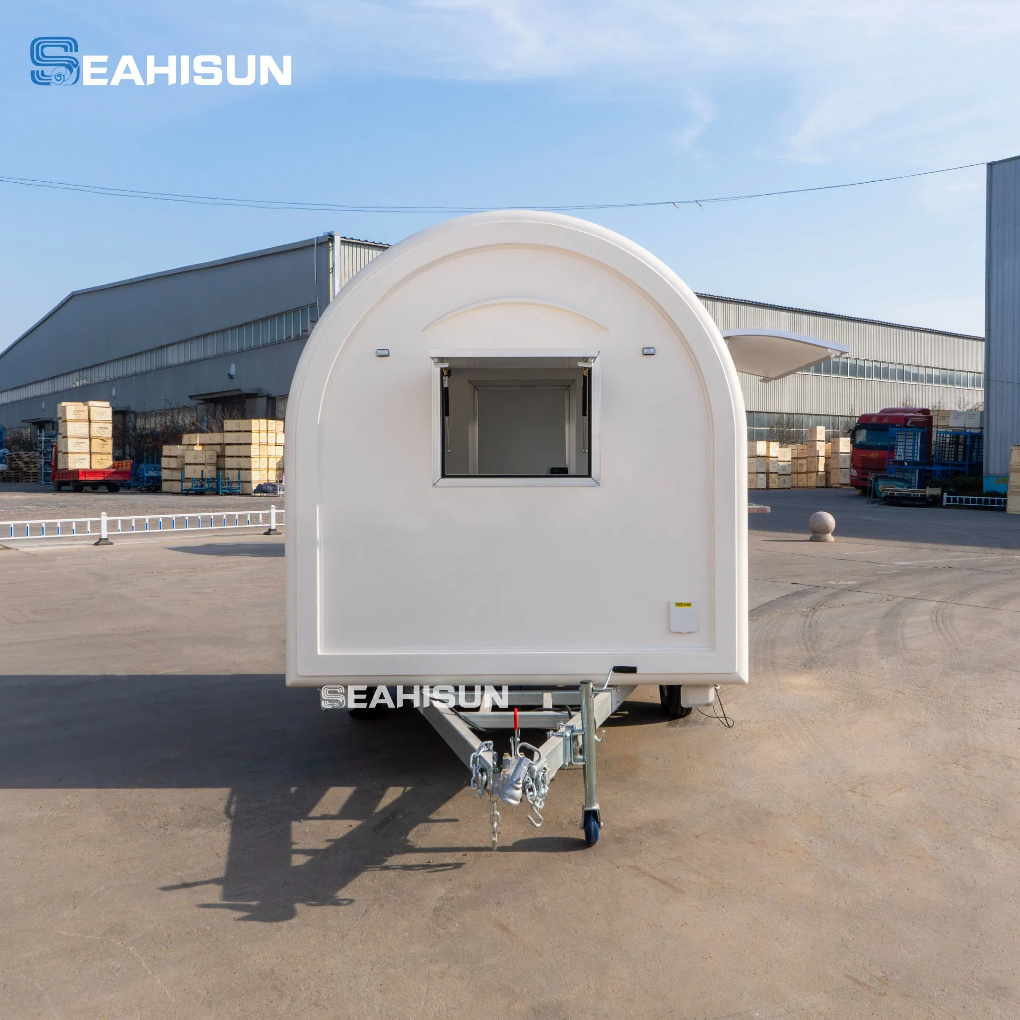 Snack Ice Crream Hot Dogs Coffee Chips Candy Catering Round Shape Mini Cheap Price Street Fast Food Cart Mobile Beverage Small Food Trailer with Full Kitchen