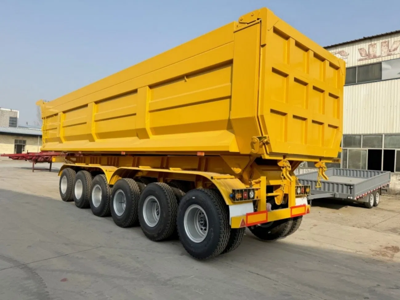 High Quality 2-Axle 40cbm Back Dump Semi Trailer Hydraulic Tipper Sand Transport Trailer