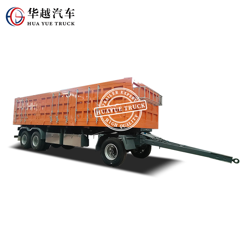 Factory Supply Lower Price 3 Axle 12 Wheels Drawbar Full Trailer with Side Wall in Africa for Sale