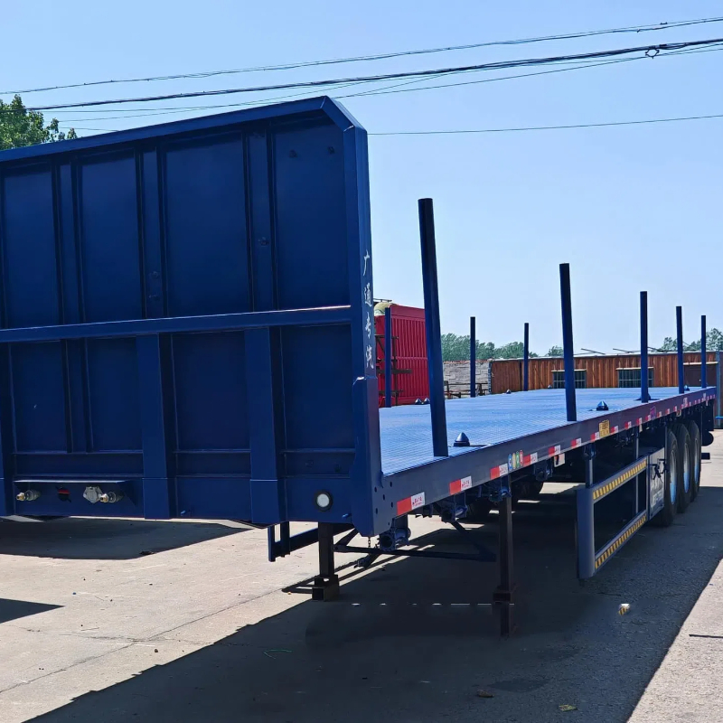 Sinotruk HOWO 6X4 10 Wheel Log Timber Transport Truck Timber Flatbed Semi Trailer