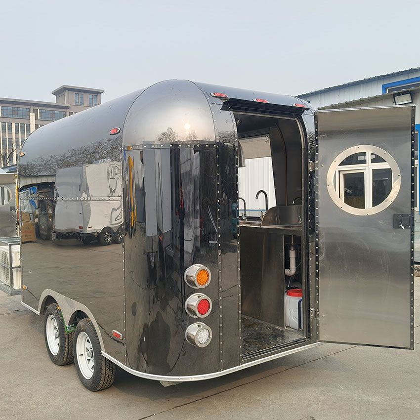 Custom Concession Trailer Cold Burger Food Trailer with Full Kitchen Equipments