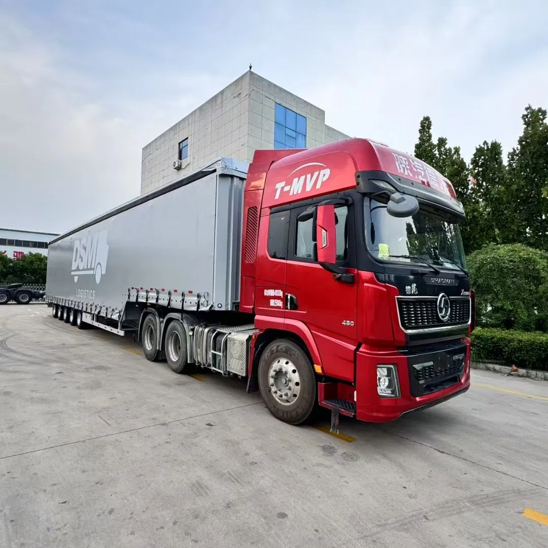 60-100 Tons Cargo Transport Semi-Trailer 5 Axle Dry Van Box Side Curtain Steel Material on Sale