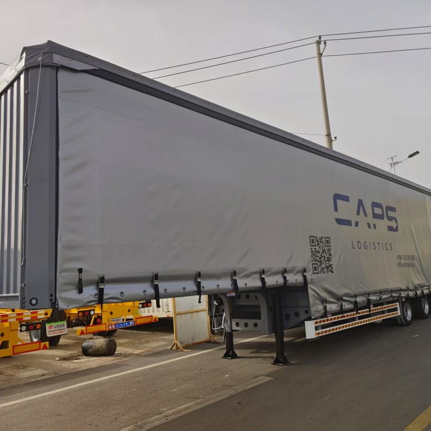 4 Axle 70t Curtain Side Dry Van Semi Trailer Customized Semi-Trailer 40t Truck Utility Tarpaulin Van Curtain Side Semi Trailer