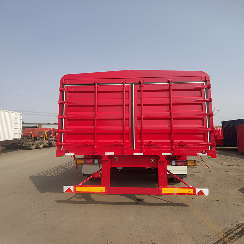 Heavy Duty Flatbed Semi-Trailer with Removable Side Gates &amp; Reinforced Structure Multi-Purpose Cargo Transport Trailer for Logs, Steel, Building Materials