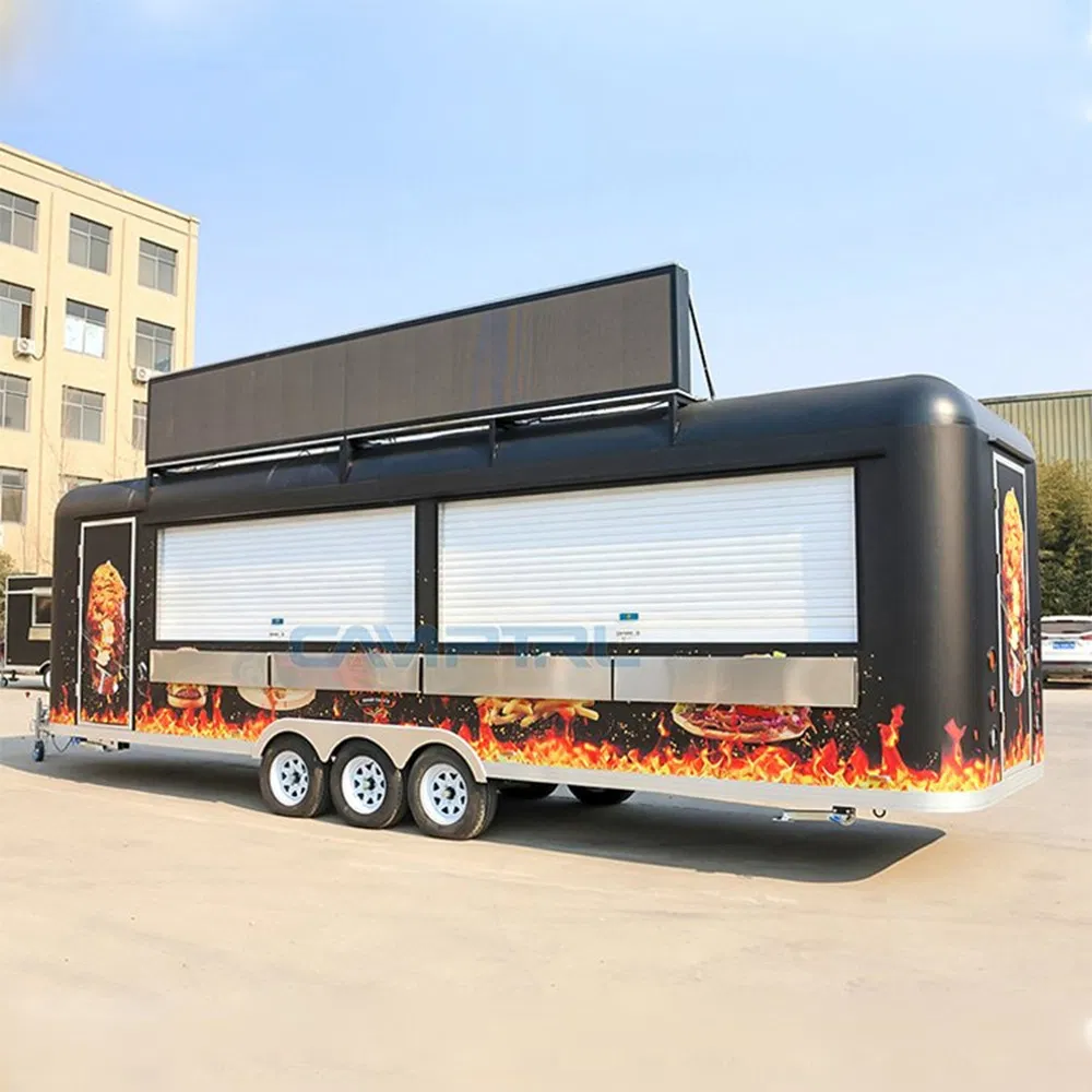 Factory Price Concession Trailers Food Trucks Pizza Bakery Food Cart Mobile Restaurant Food Trailer with Full Kitchen