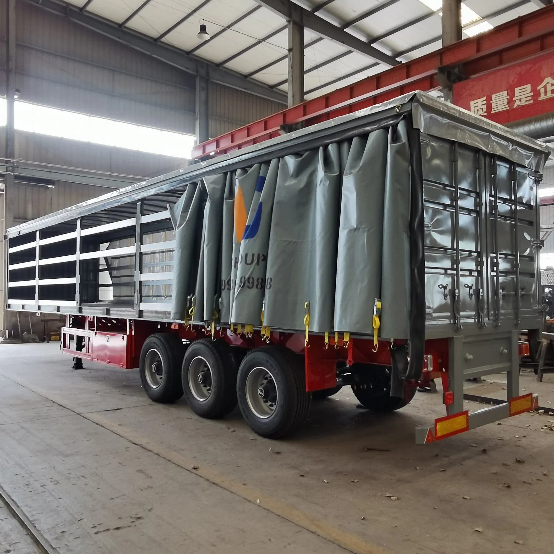 Top Enclosed Curtain Side Box Trailer Semi Trailer Cargo Trailer