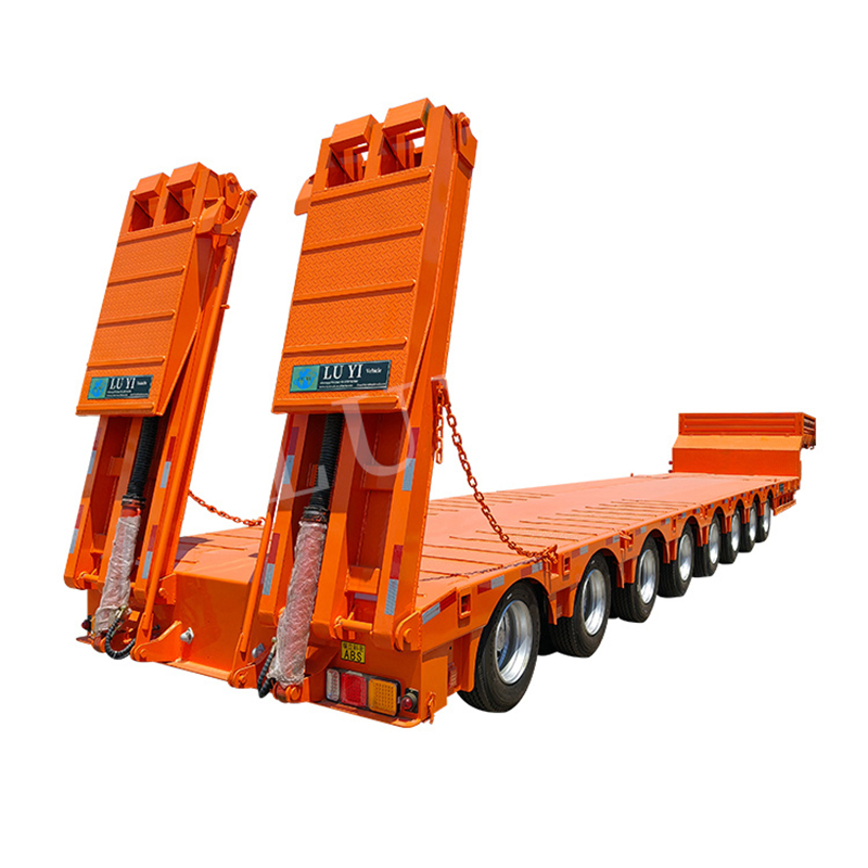 Lowbed Gooseneck Trailer 40FT 60FT Container 100ton Semi Trailer New Drop Deck Extendable Low Bed Truck Trailer
