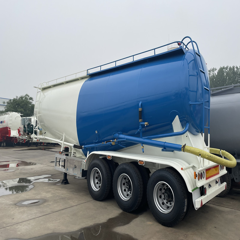 3 Axles 40/50 Cbm Bottom Aluminum V Shape Discharge/Unloading Bulk Cement/Fly/Powder Material Transport Tank/Tanker Heavy Duty Truck Semi Trailer for Sale