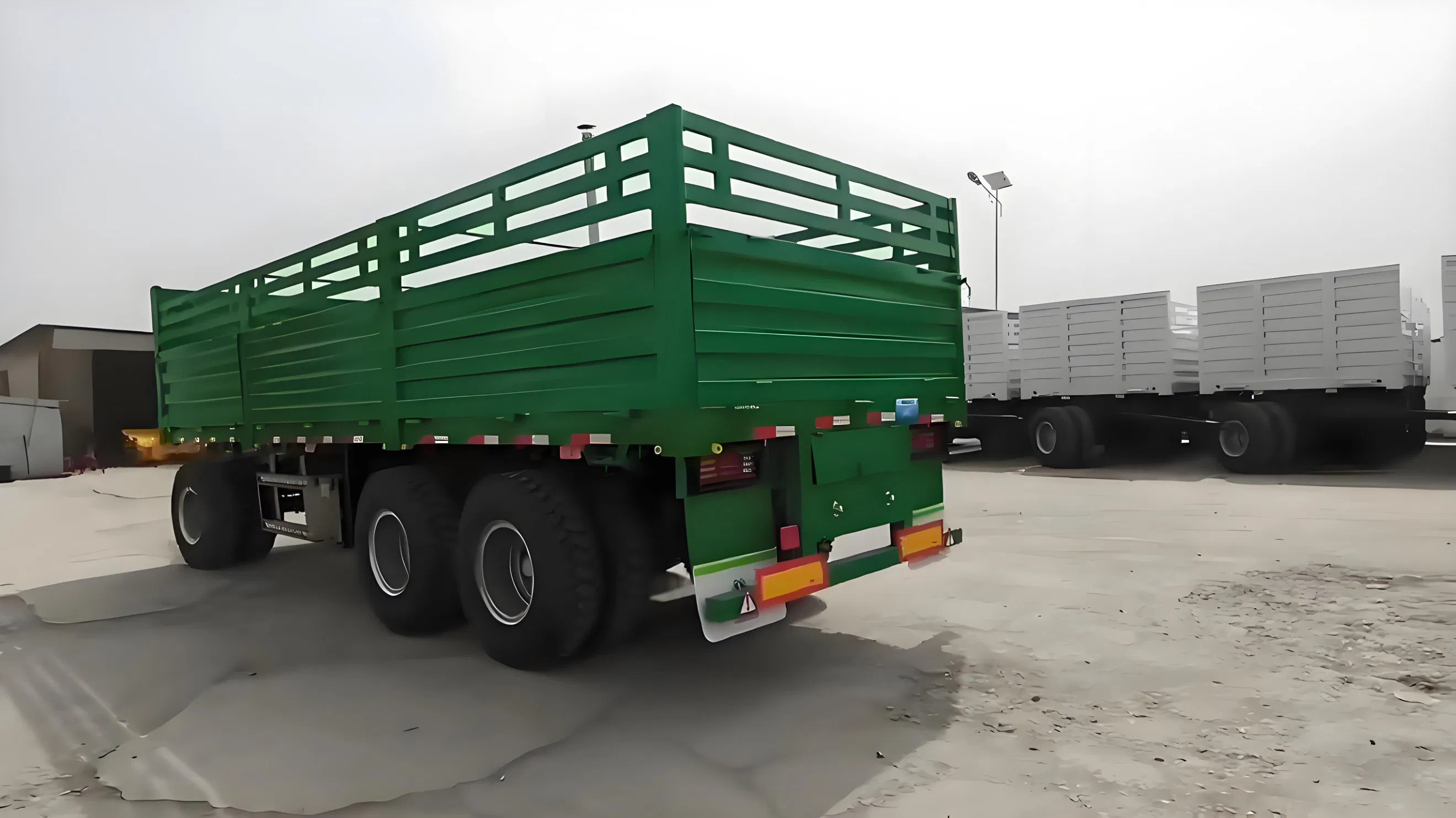 3 Axle 40FT 20 Feet Dump Trailer with Drawbar Farm Tractor Full Trailer