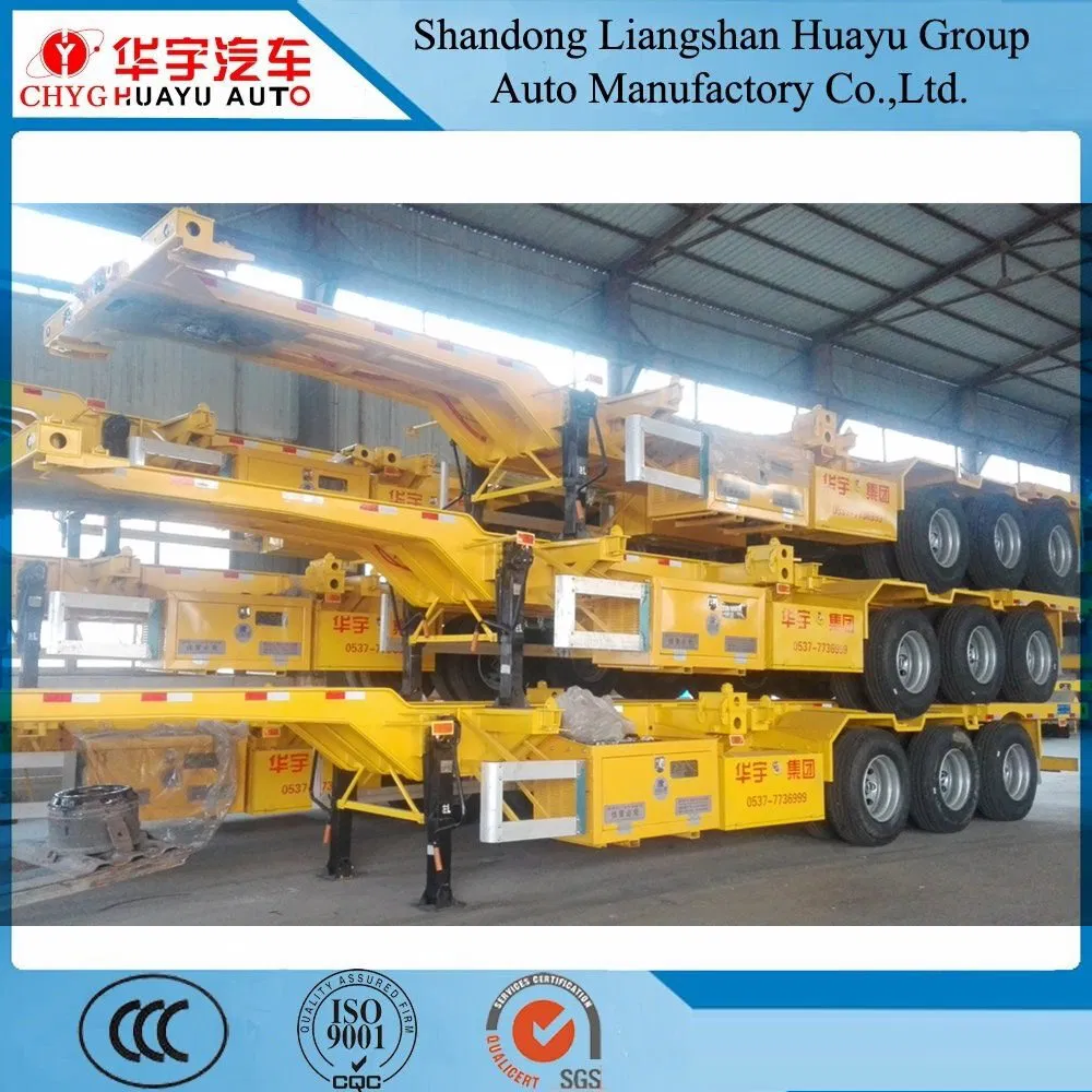 3 Axle 40FT Refrigerated Container Transport Chassis/Skeleton Semi Trailer with Diesel Generator