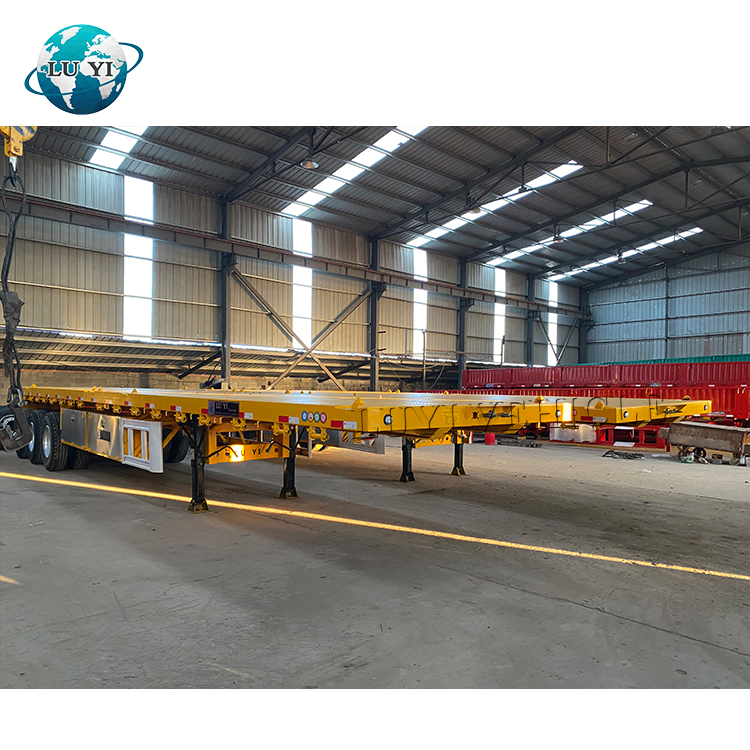 Factory Direct Sales Low Gravity Heavy Duty Goods Machinery Container Timber Logging Transport Steel Hopper/Bin Bulk Hopper Flatbed Semi-Trailer Platform