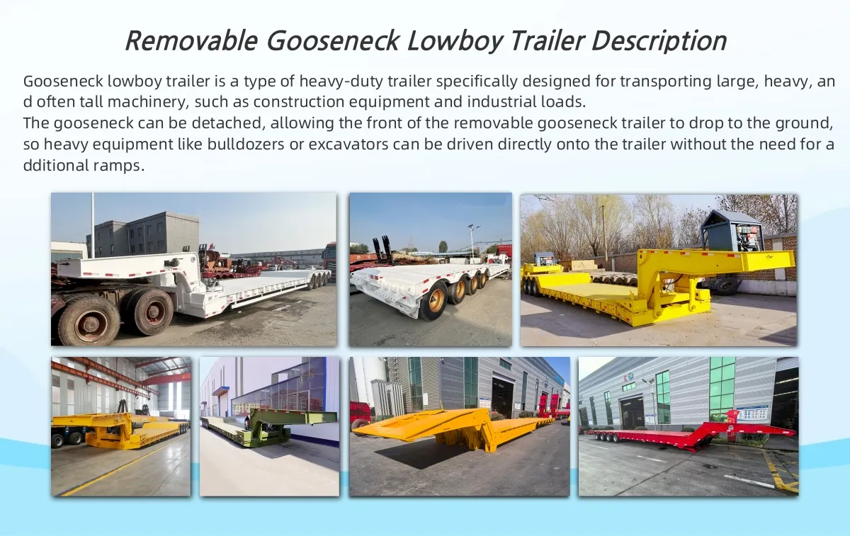 Front Loading Gooseneck Lowboy Trailer