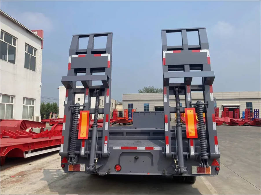 Customizable 16FT 18FT 26FT 53FT Lowbed Semi-Trailer Double Drop Deck Ideal for Wind Turbine Blades Air Suspension