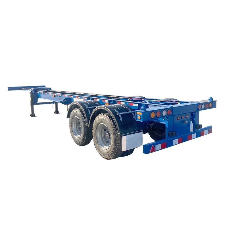Hot Sale 2 Axles 20FT Container Transport Skeleton Chassis Semi Trailer for Logistics Shipping