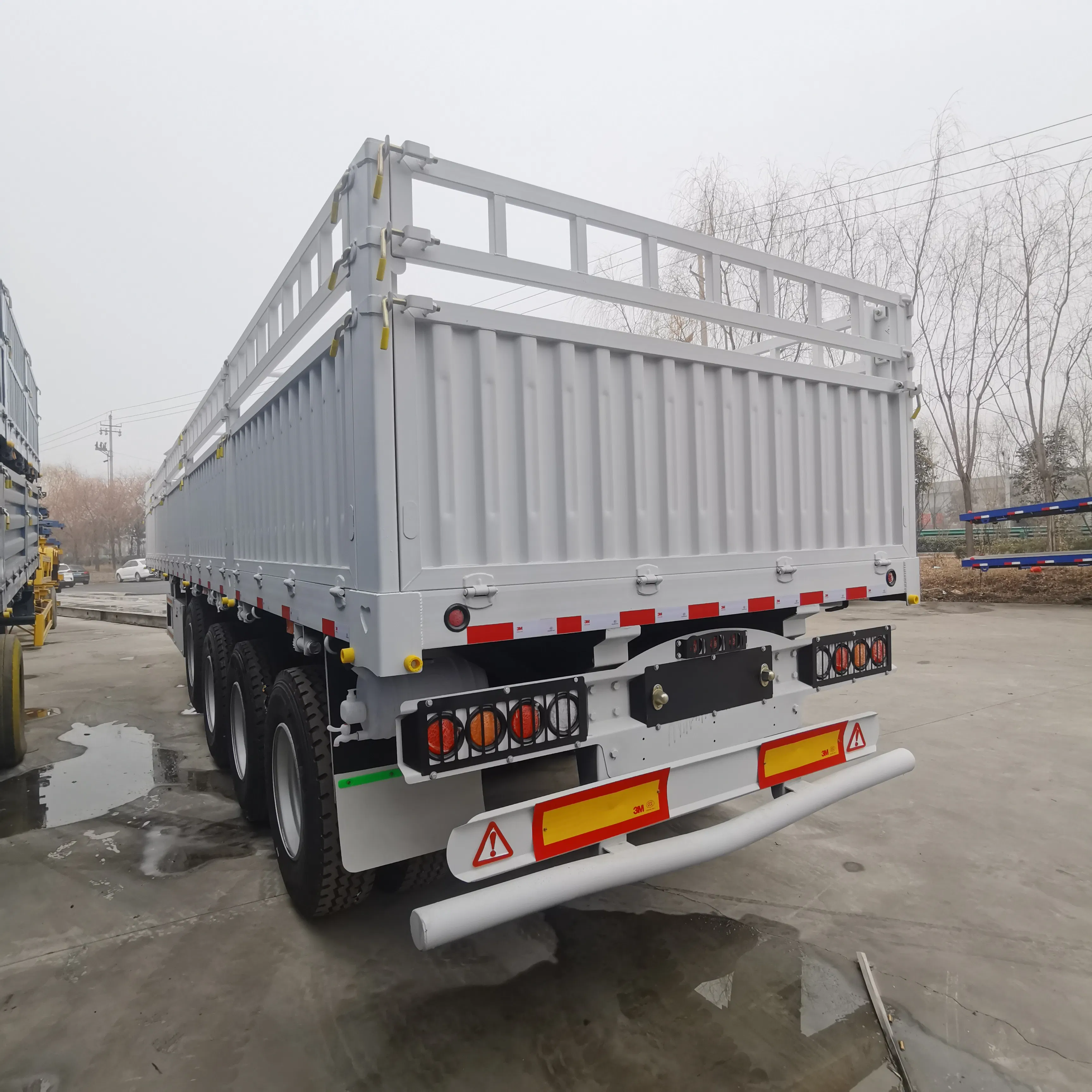 4 Axles 40FT Widely Payload 40t 60tons Steel Drop Sidewall Side Wall Livestock Stake Fence Semi Trailer