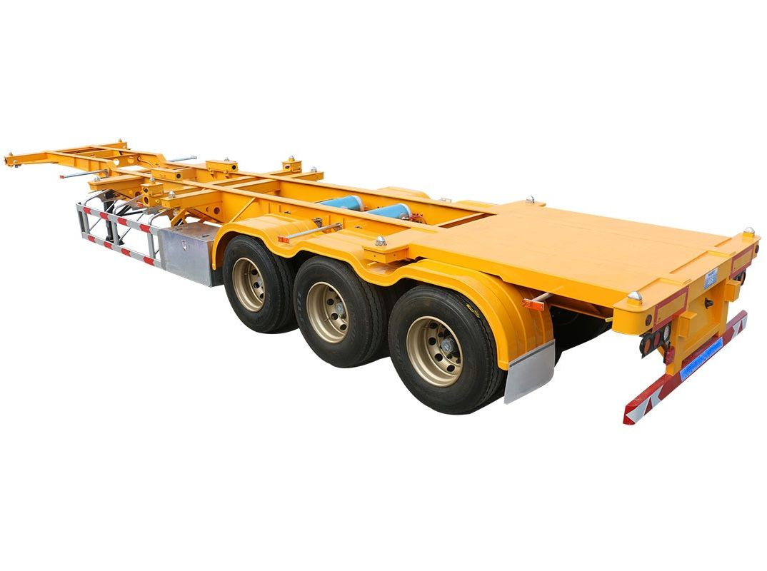 2/3/4axle Framework Skeleton Container Platform Semi-Trailer Canton Fair Truck Exhibition