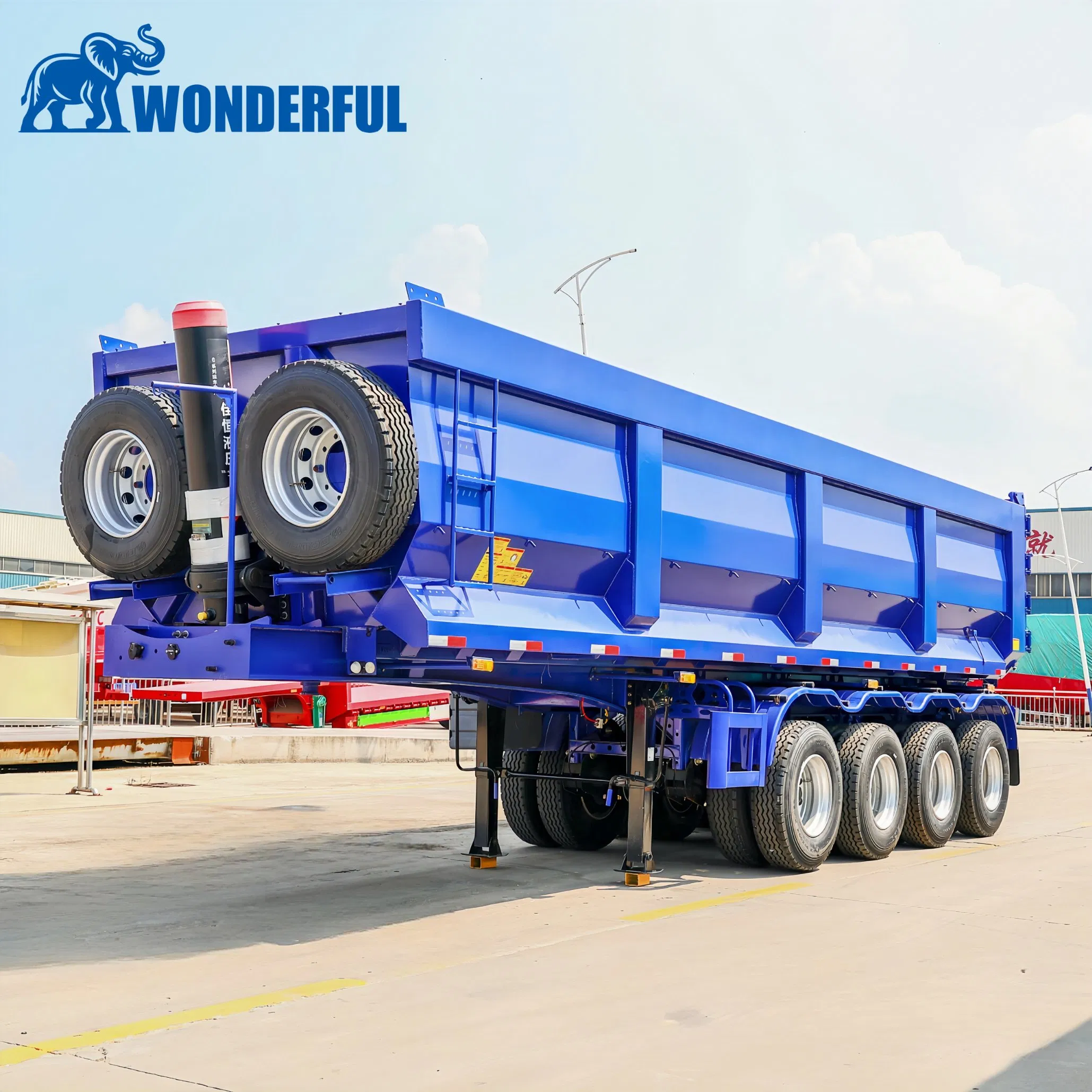 Factory Supplier China Hot Sale 3 Axle U Type 40cbm Heavy Duty Hydraulic Cylinder Tipper Transportation Cargo Used Caravan Dump Semi Lorry Cimc Truck Trailer