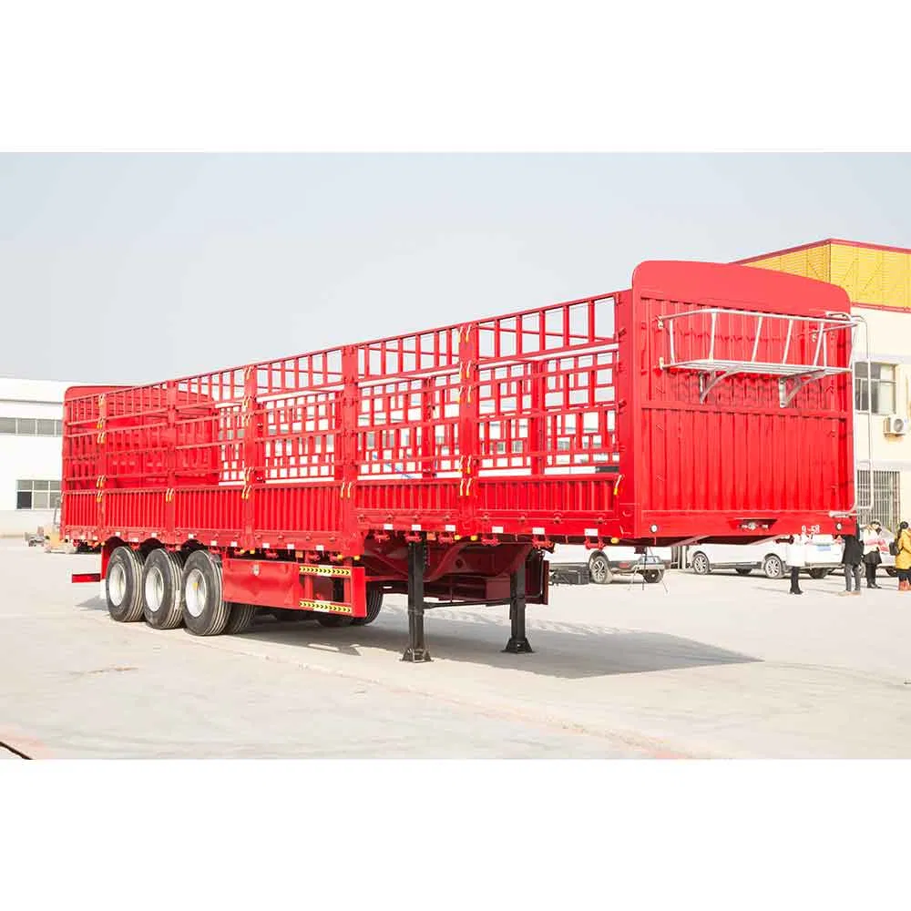 3 4 Axle 30 50 60ton Livestock Stake Heavy Duty Bulk Transport Semi Truck Fence Cargo Semi Trailer