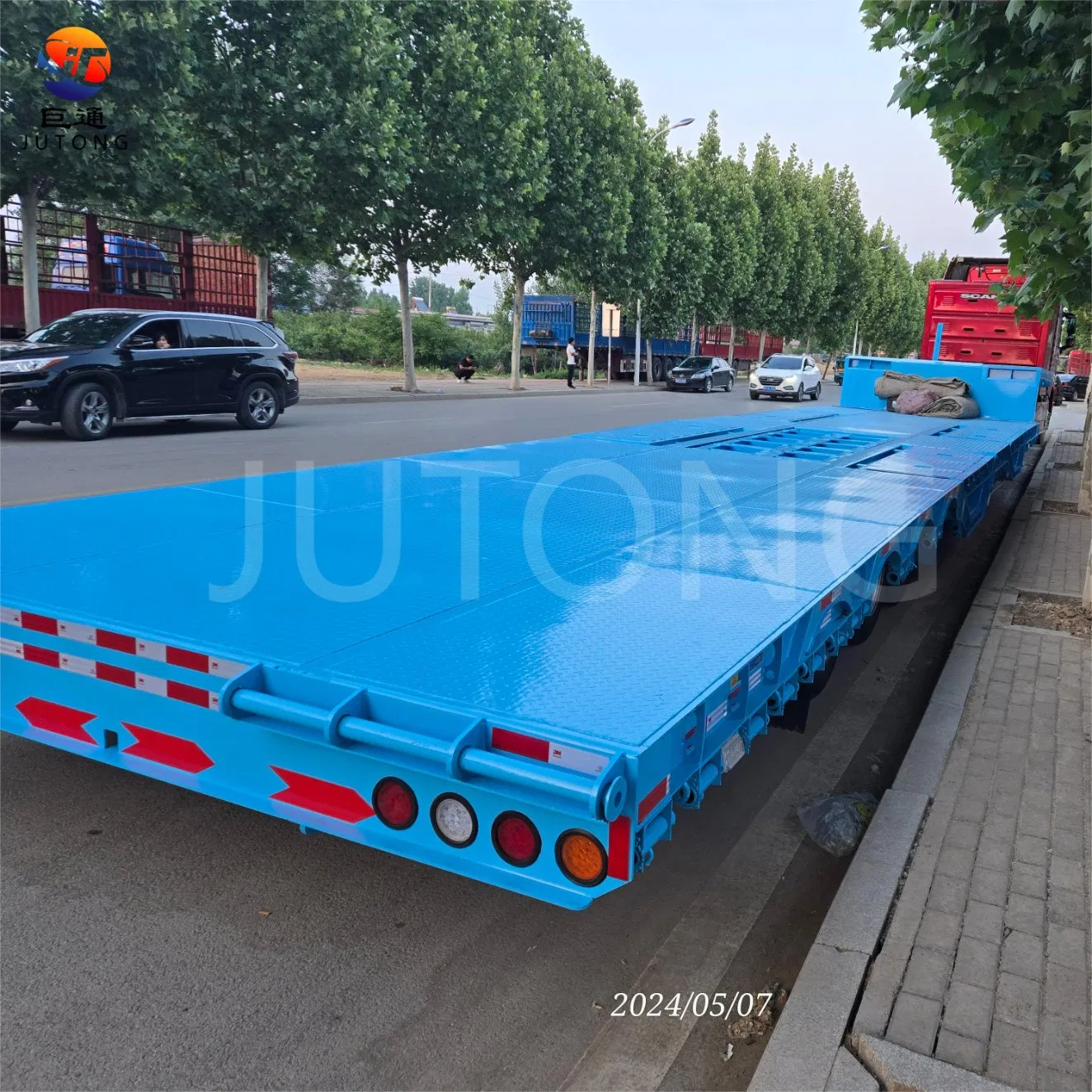 100-500ton Hydraulic Multi-Axis Heavy Load Low Bed Modular Trailer (10/16 Axis Optional) Air Bag Lift Axlefollow-up Steering