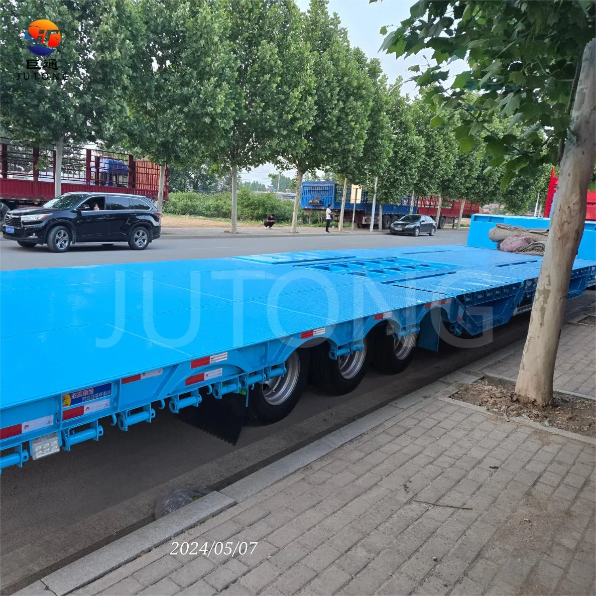 100-500ton Hydraulic Multi-Axis Heavy Load Low Bed Modular Trailer (10/16 Axis Optional) Air Bag Lift Axlefollow-up Steering