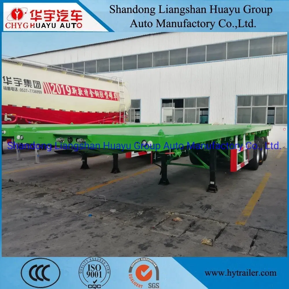 2/3/4 Axle Heavy Duty 40FT Flatbed/Plateform Utility/Cargo/Container Chassis Truck Semi Trailer with Twist Lock