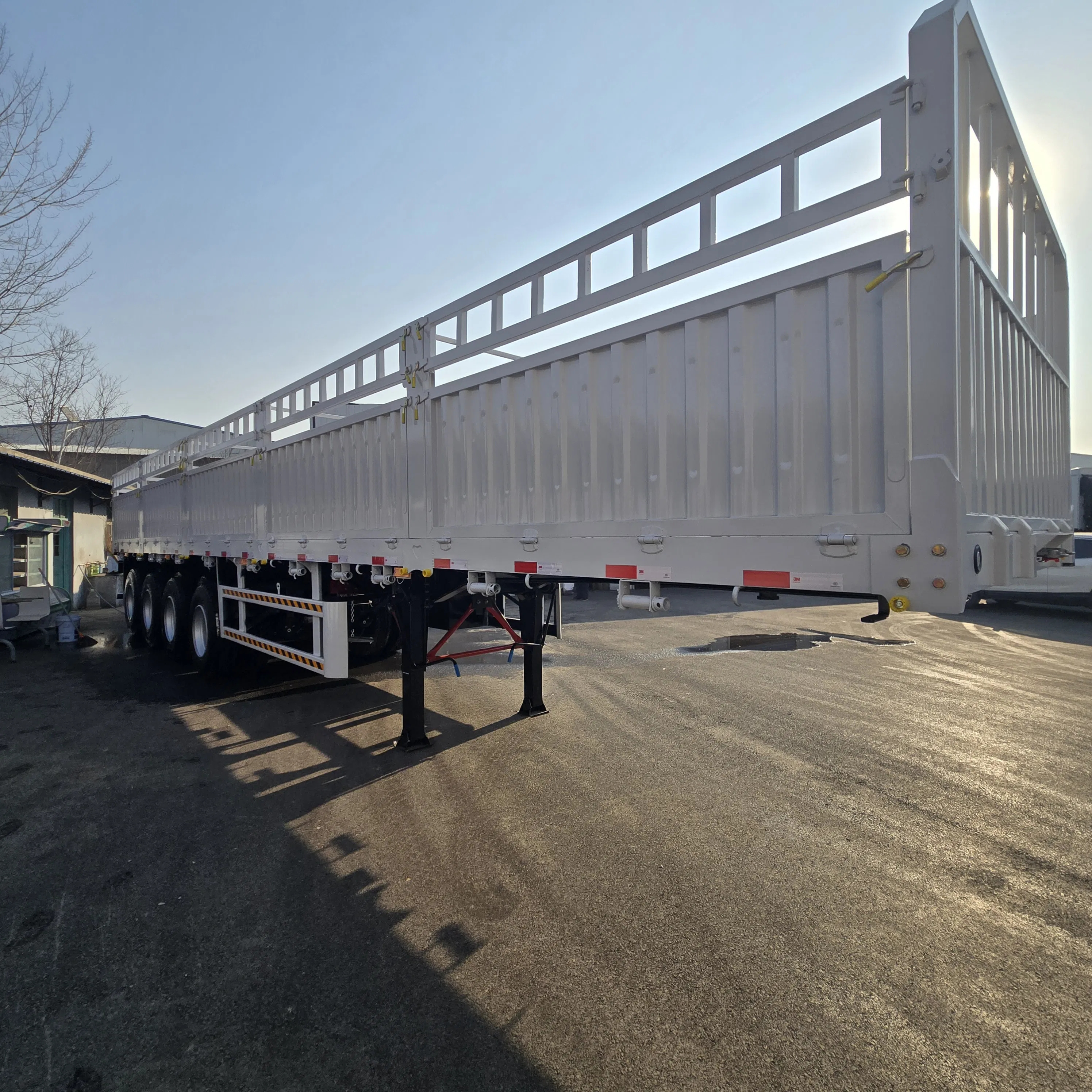 New Price for Sale 4 Axles 50 Tons Capacity Detachable Fence Cargo Semi Trailer Premium Customized Hydraulic Dump Trailer