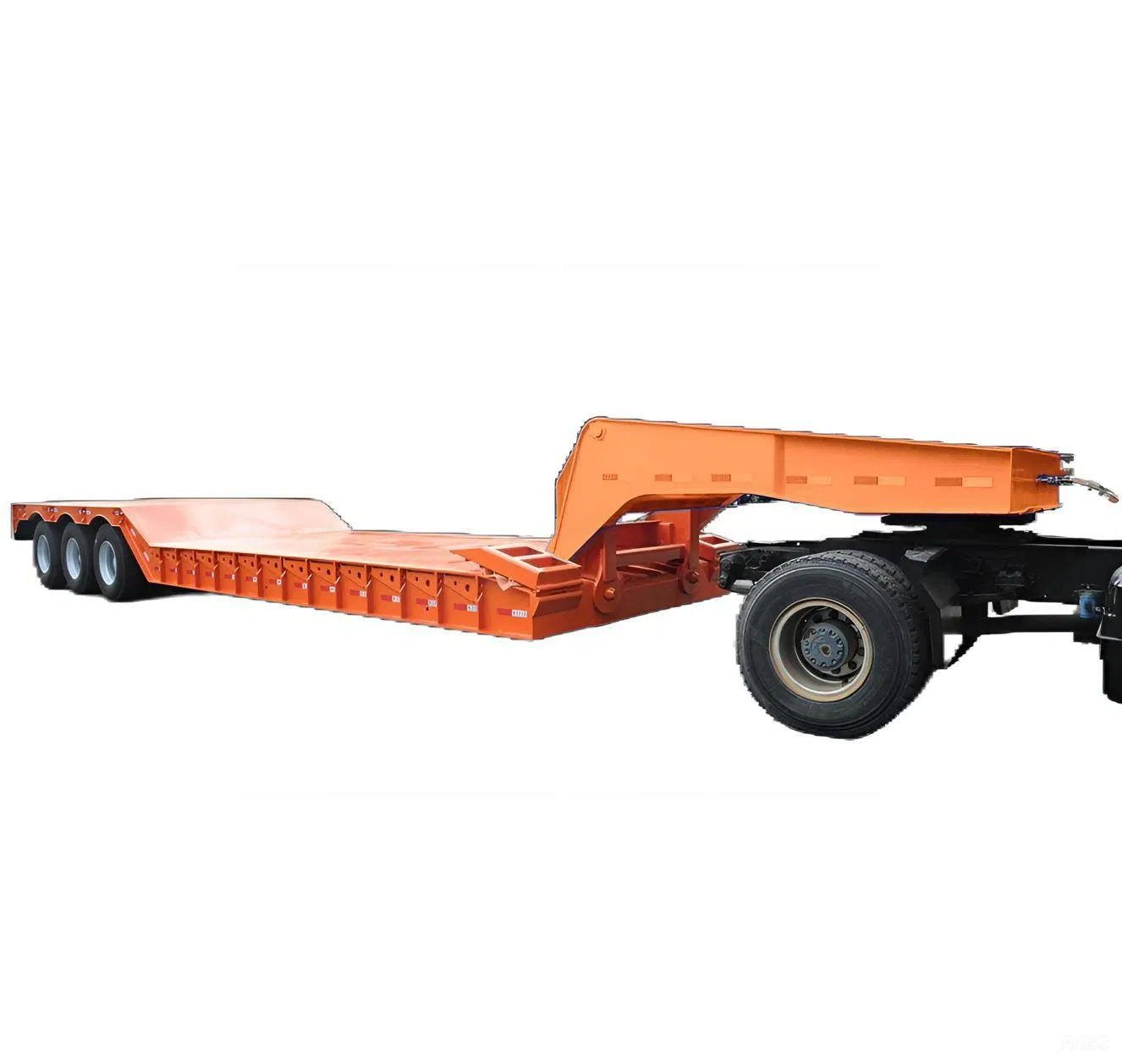 20-1200 Ton Low Bed Semitrailer Folding Gooseneck Lowboy Front Load Truck Trailer