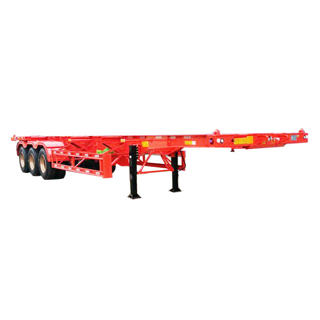 2/3 Axles 20-40-45FT Air Suspension Light Tare Weight Extendable Slider Skeletal Container Chassis Semi-Trailer for Sale