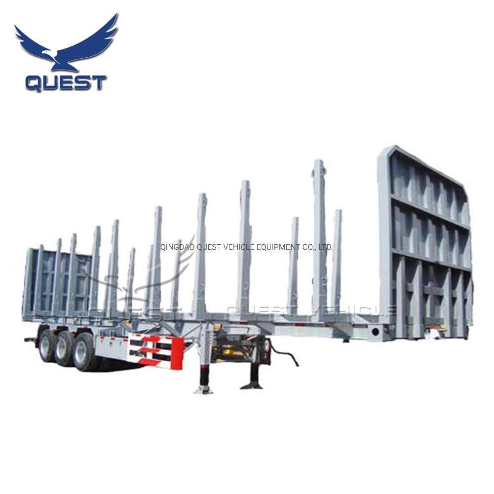 3 Axle 50ton Timber Transporting Logging Semi Trailer Truck Trailer