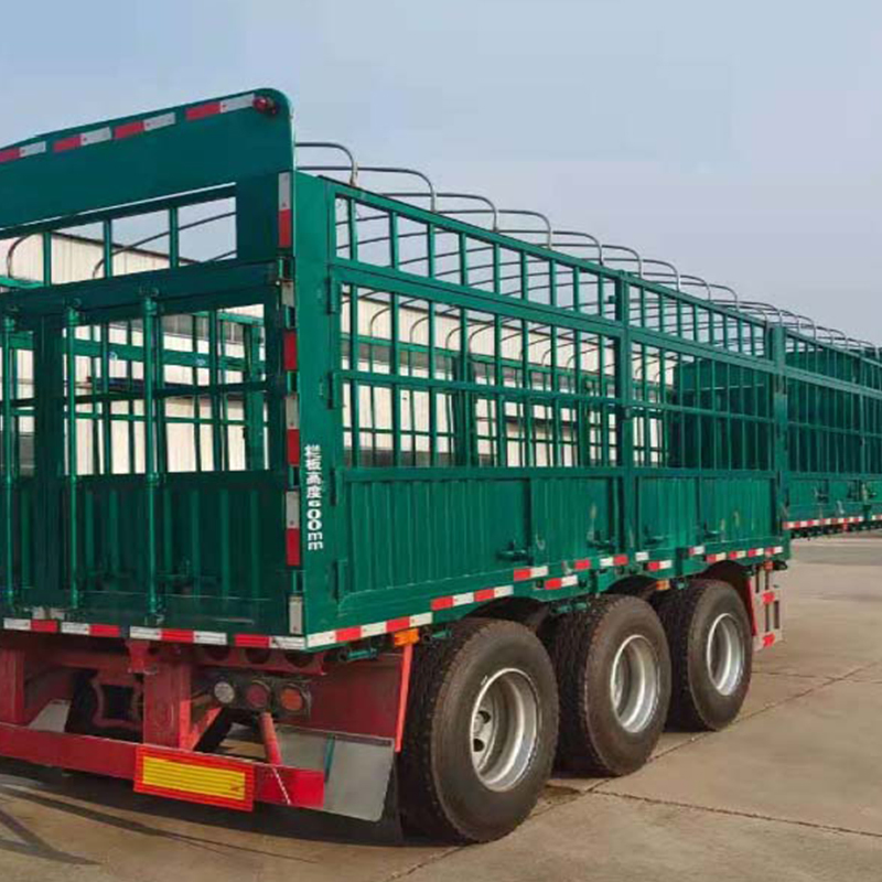 Fence Semi Trailer 3/4 Axle Cargo Extended Flat Bed Fence Side Board Semi Trailer