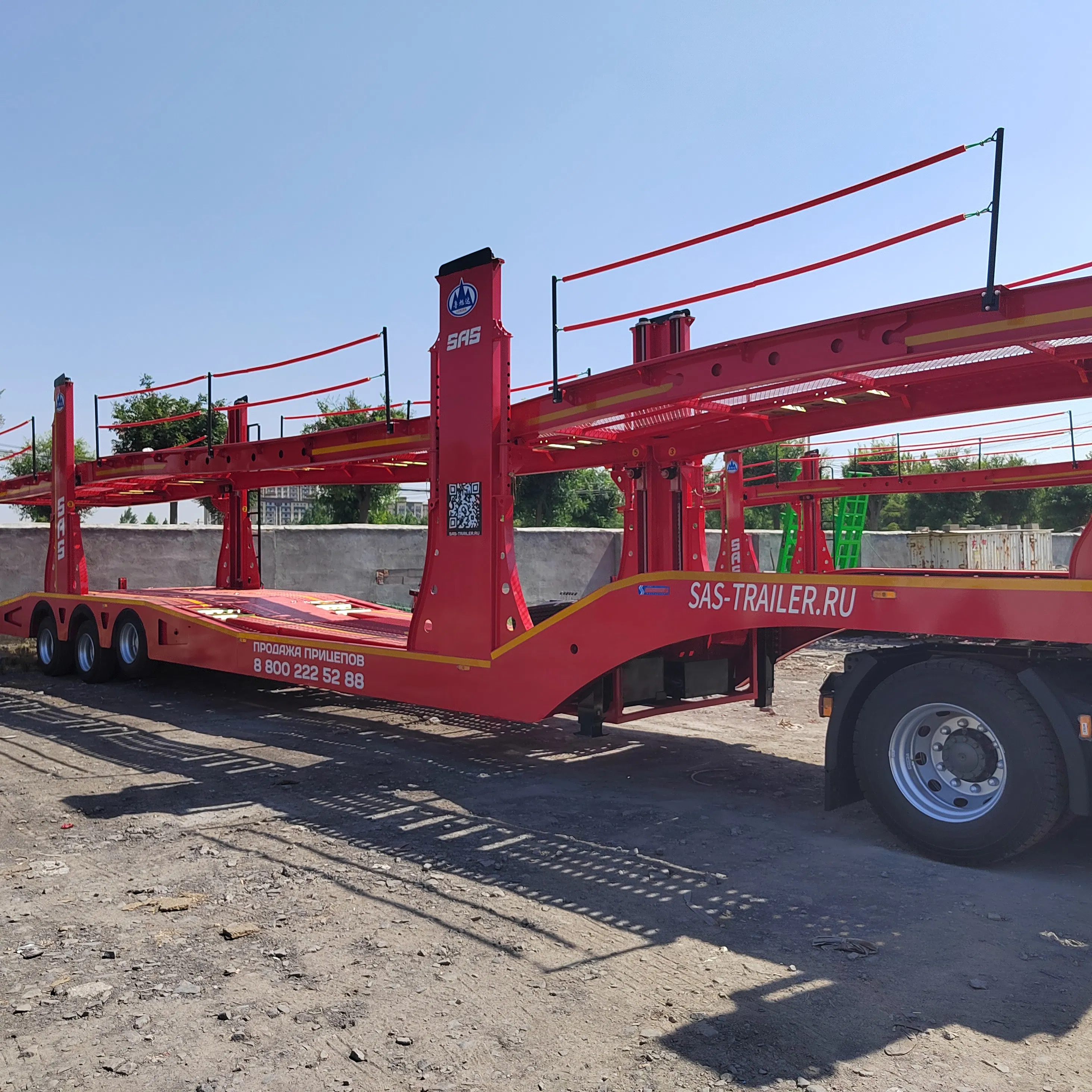 Fuhua Axle Grain Transport Semi-Trailer Truck for Sale