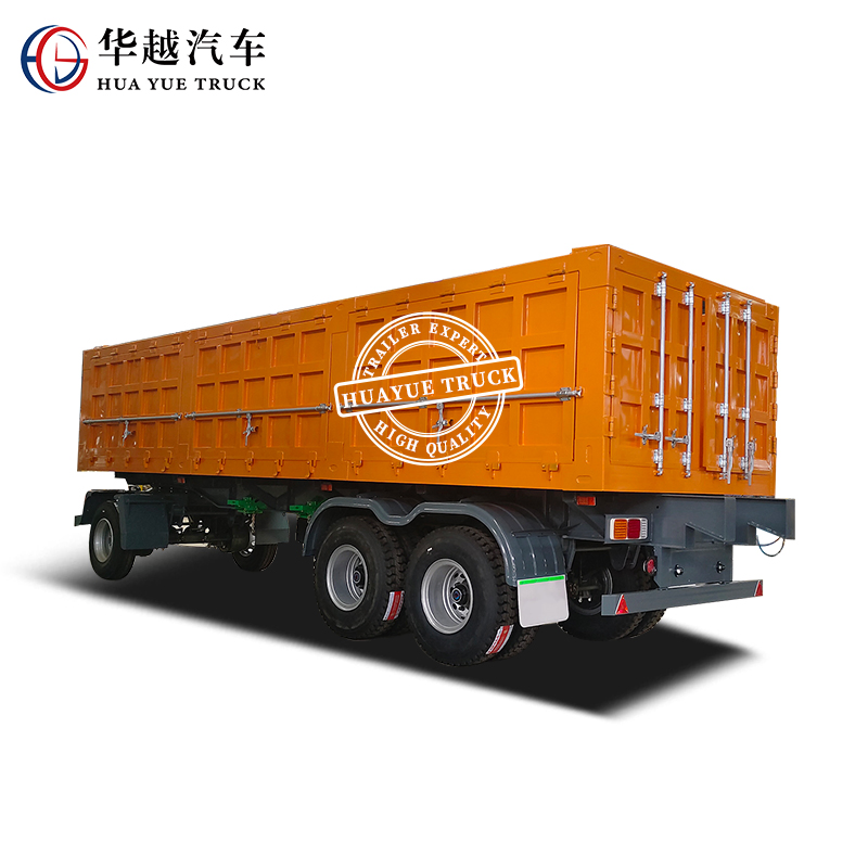 Factory Supply Lower Price 3 Axle 12 Wheels Drawbar Full Trailer with Side Wall in Africa for Sale