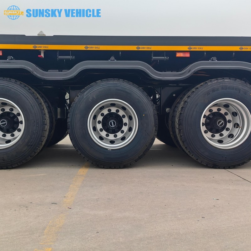 Two Coat Anti-Corrosion Prime 3 Axles Flatbed Semi-Trailer for Outdoor Use