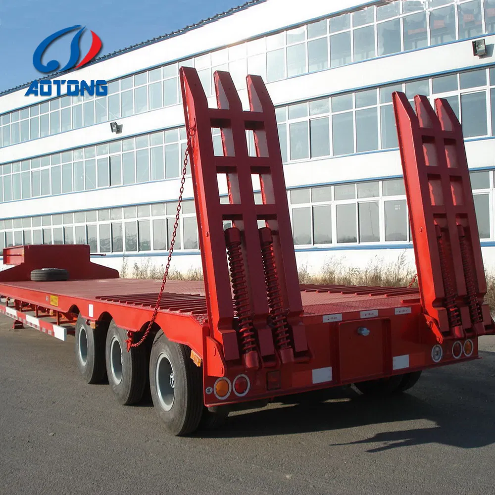 2/3 Axles 30t-80t Low Flat Bed Cargo Truck Semi Trailer (LAT9405TDP)