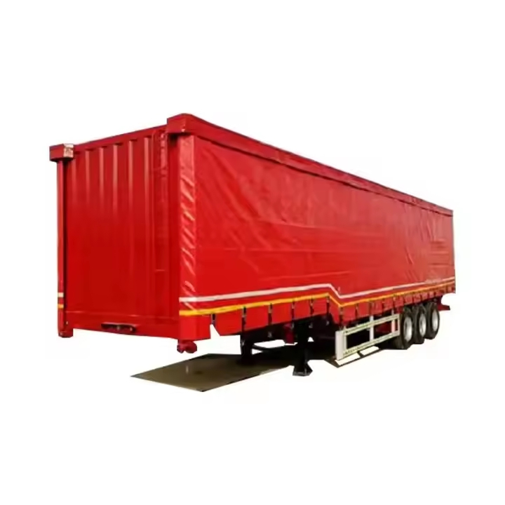 3 Axle 45FT Trailer Dry Van Type Box Lorry Side Curtain Side Semi Trailer with Fast Shipping