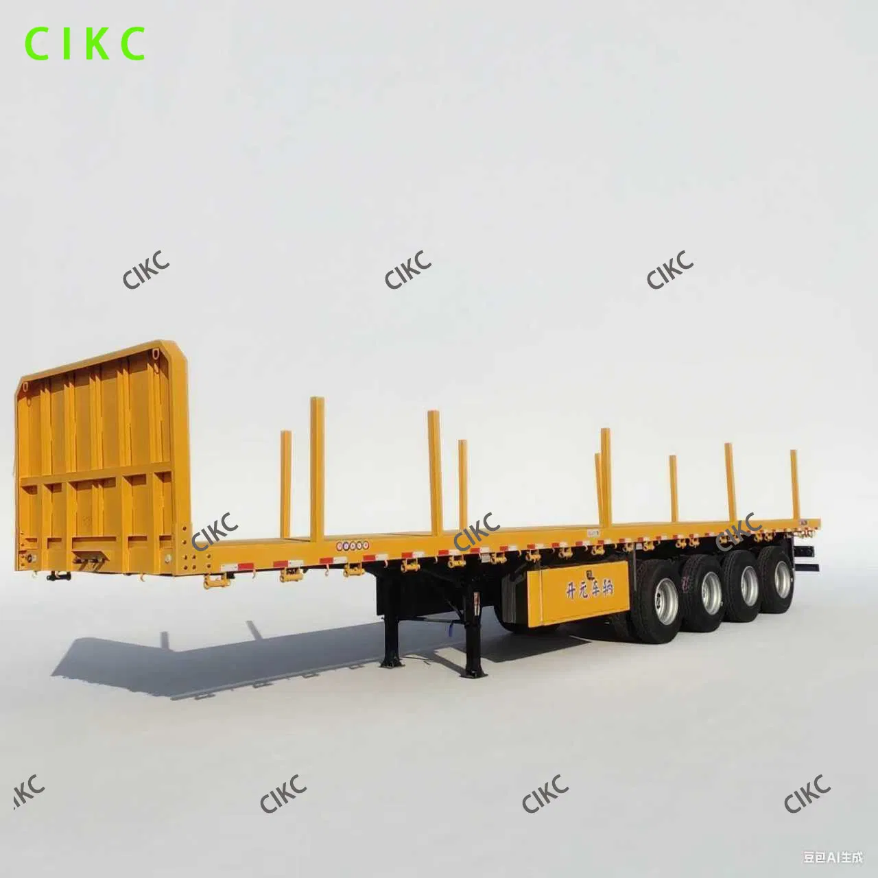 Heavy-Duty 2/3/4-Axle 100-Ton Timber, Lumber, Log Transport Pillar-Type Truck Semi-Trailer