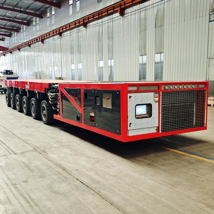 300-500 Tons Rgn Detachable Gooseneck Ship Transformer Hydraulic Suspension Spt Spmt Ship Modular Heavy Cargo Flatbed Truck Trailer