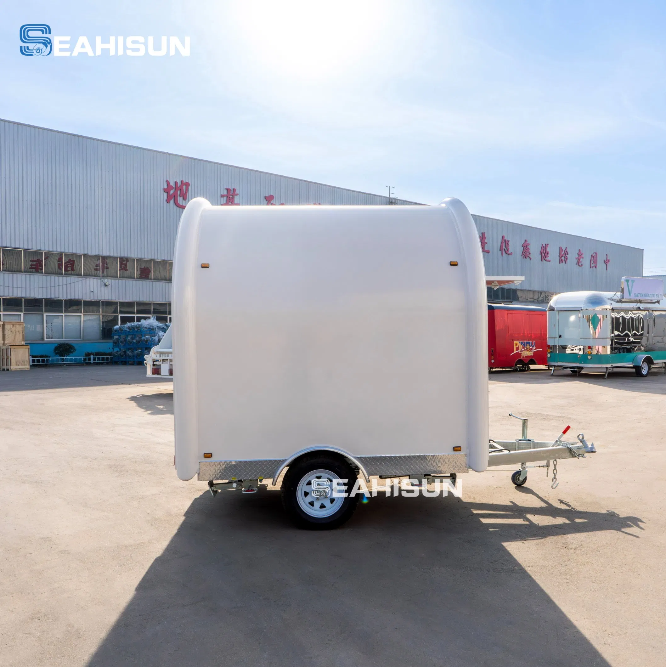 Snack Ice Crream Hot Dogs Coffee Chips Candy Catering Round Shape Mini Cheap Price Street Fast Food Cart Mobile Beverage Small Food Trailer with Full Kitchen